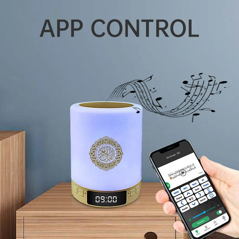 Heller Koran Azan Muslim Koran Bluetooth Lautsprecher Tragbares Nachtlicht Heilige Lampe Soundbox Musik Kabellos Caixa De Som Bocina Mp3