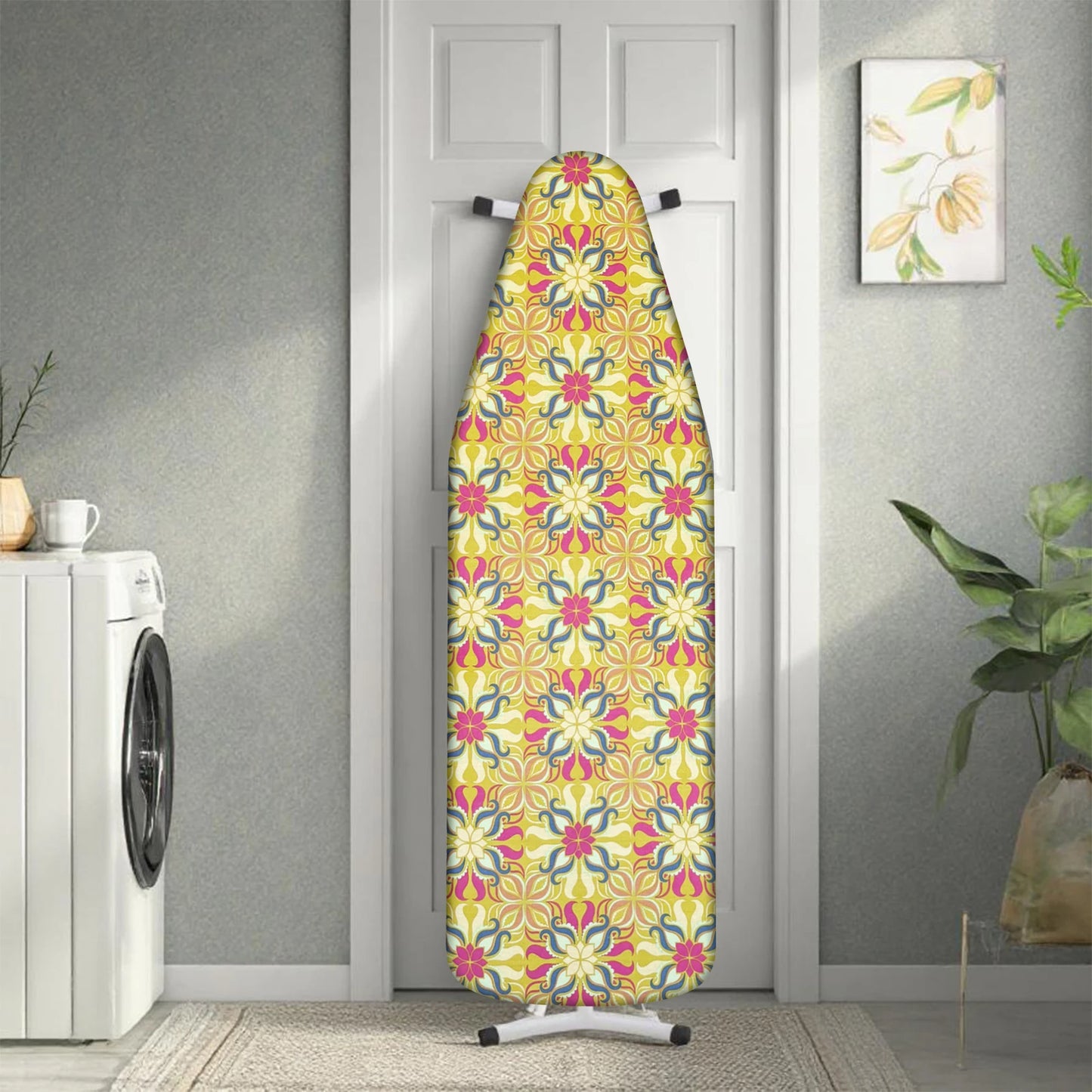 MZXcuin Ironing Board Covers (140x50 cm) Drawstring Tightening with Thick Felt Padding, Easy Fit, Scorch Resistant