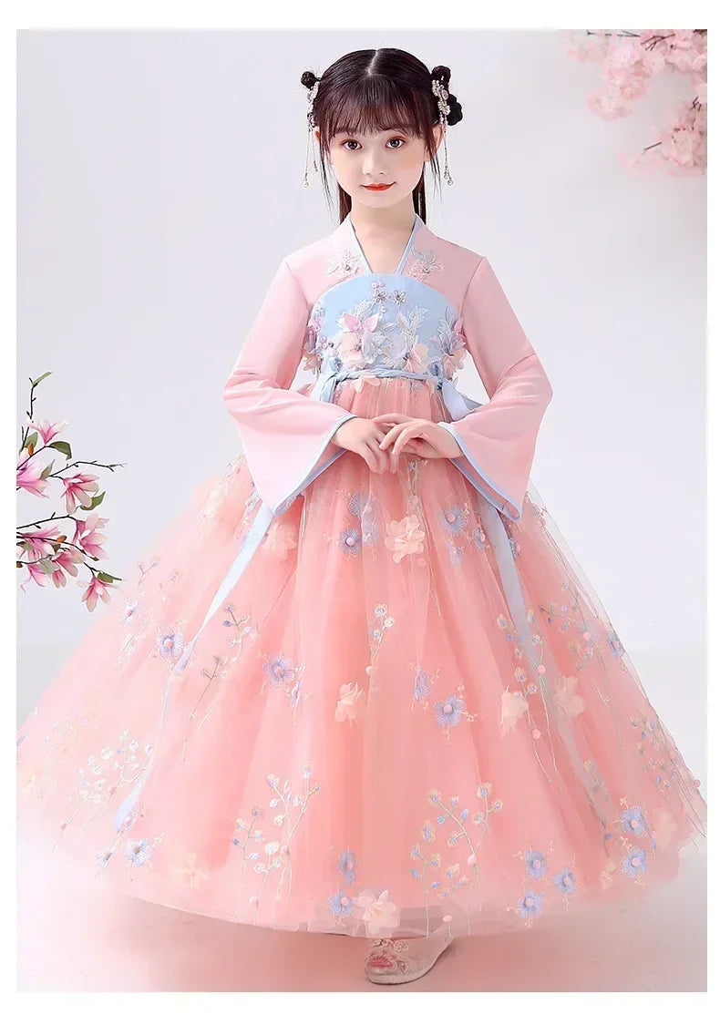 Robe chinoise Hanfu moderne pour fille, tenue d'Halloween de fée, Vêtements pour enfants, Vestidos, Costume traditionnel de Cosplay, Robes pour filles