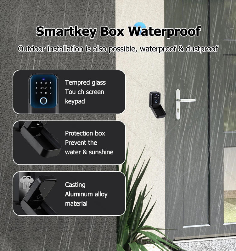 TTlock Smartkey Lock Box Home Key Wireless Smartlock Box Elektronische Schlüsselbox App Digital Code Bluetooth Key Safe Vorhängeschloss für Gastgeber