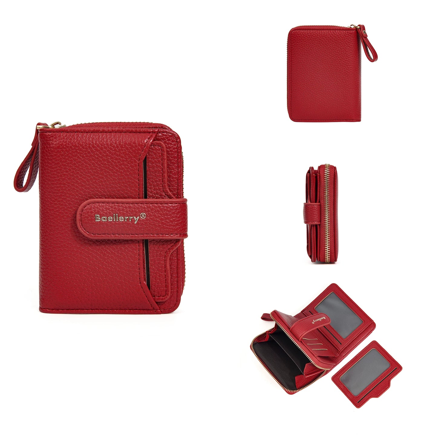 Women Stylish Zip Around Card Wallet, Multi-Functional RFID Blocking Purse with 6 Card Slots and Coin Pocket, Minimalist Gift