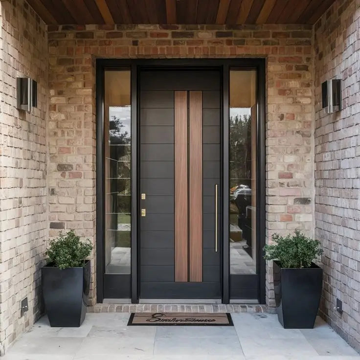 Simple Design Villa Entry Exterior Doors Hurricane Impact Revolving Doors Fire Proof Luxury Entrance Doors Residential Security