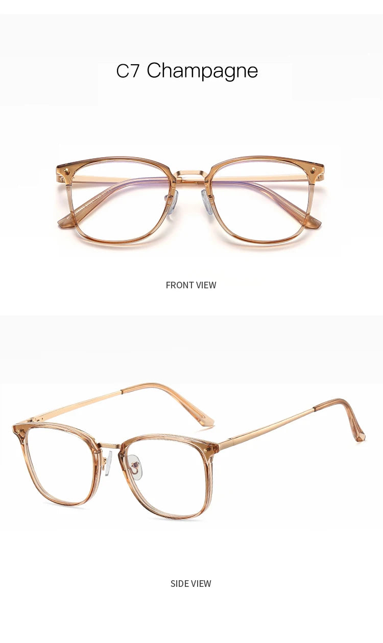 JMISUS Fashion Square Progressive Gleitsichtbrille Herren Damen Photochrome Optische Brille Mehrstärken-Gläser zum Lesen und für den Computer