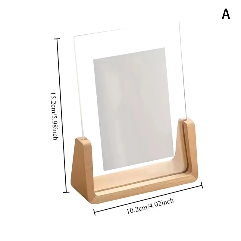 1pc Picture Frame 6 Inch Wooden Kpop Idol Photo Display Wedding Party Picture Holder Desktop Office Photo Decor Card Holder