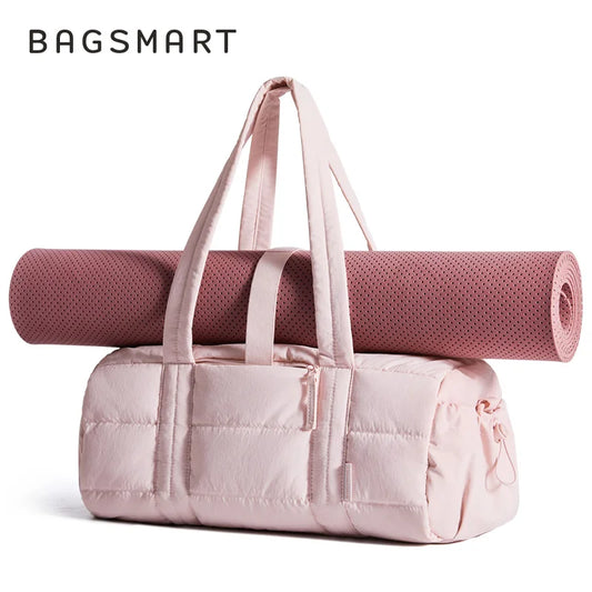 BAGSMART Reisetasche für Damen, Sporttasche, Yogatasche mit Nass- und Trockenfach, gesteppte Sporttasche für Wochenendausflüge, Schwimmen
