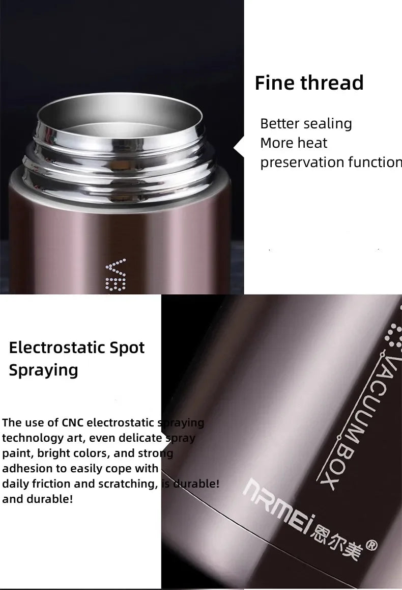 Thermos alimentaire 600/800/1000 ml, pot alimentaire isotherme sous vide en acier inoxydable 316 avec cuillère, boîte à lunch pour enfant avec sac de transport isotherme