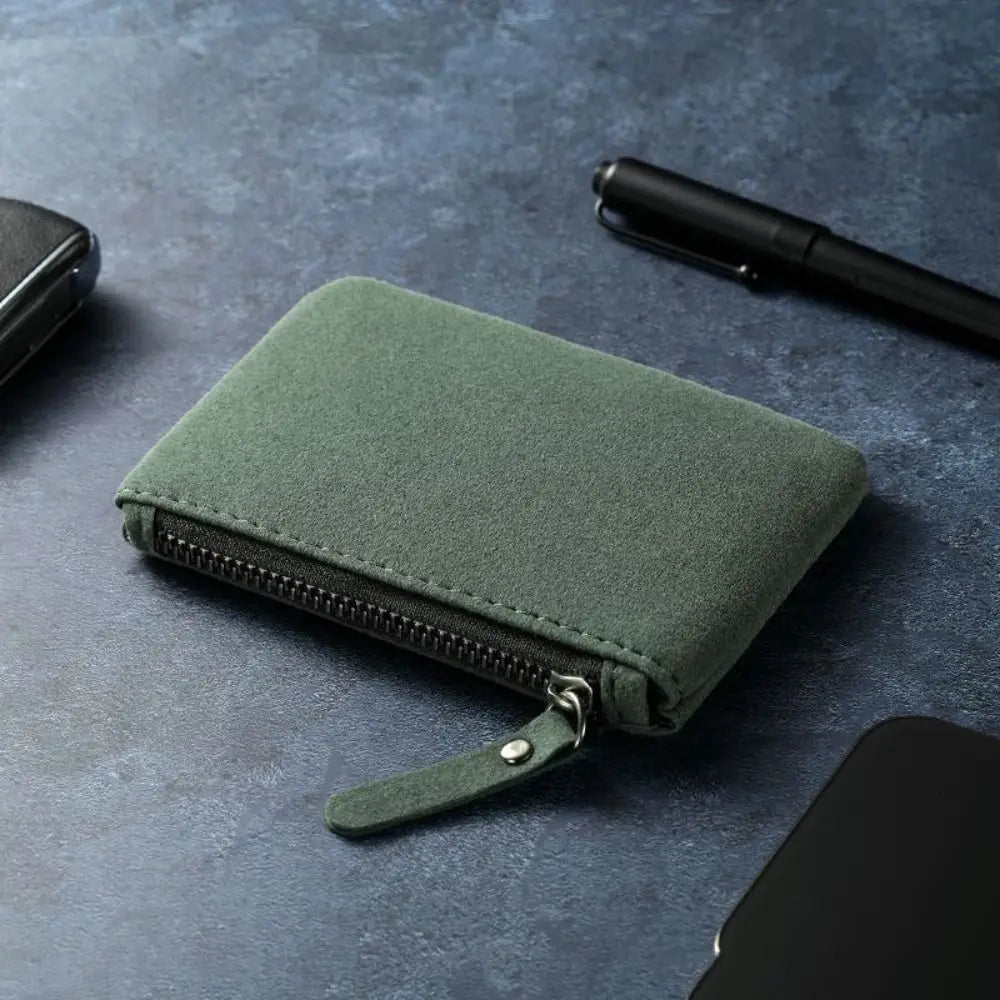 Mini portefeuilles tendance en PU, porte-monnaie, porte-cartes, sac d'argent, pochette à monnaie zippée pour femmes et hommes