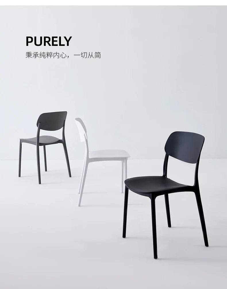 Küchen-Esszimmerstühle aus Kunststoff, nordisch, modern, europäisch, ultraleicht, trendig, Sillas Comedor, Gartenmöbel-Sets