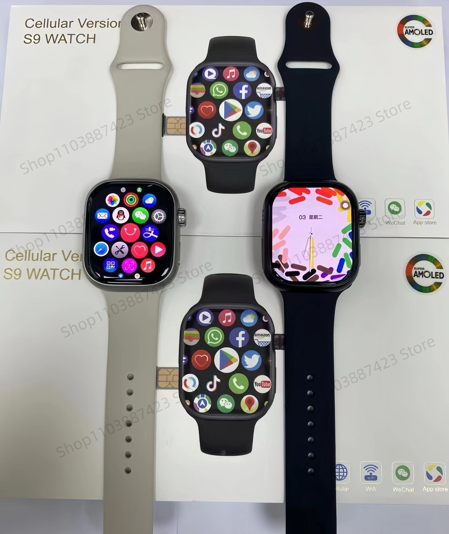 CD99 Uhr X 5G Smartwatch 2,29 Zoll AMOLED 5G LTE Smartwatch mit 180° drehbarer Kamera GPS WiFi SIM-Kartensteckplatz Gesundheitsüberwachung