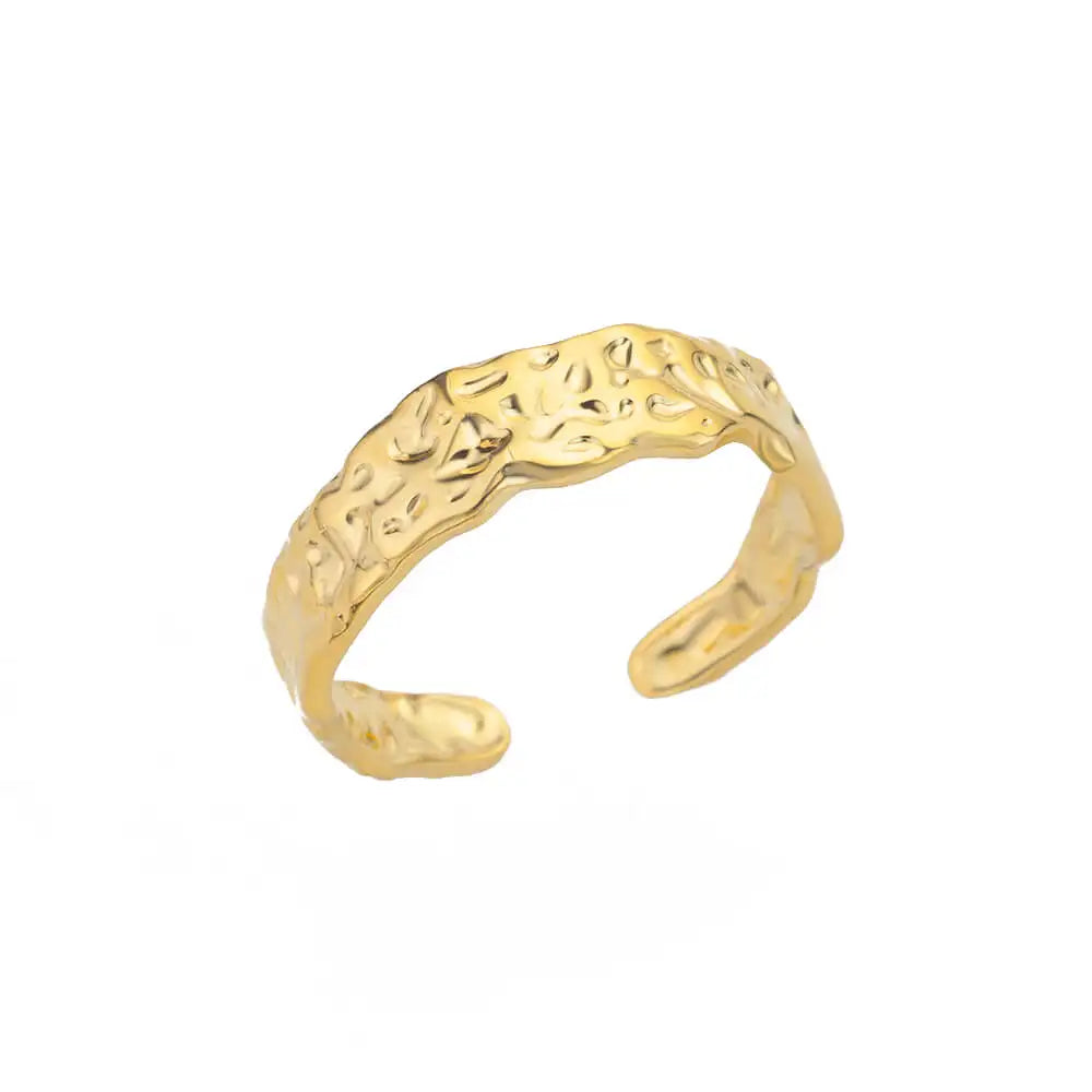 Edelstahlringe für Damen 2024 Trend Offener Goldfarbener Doppelperlenring Hochzeit Ästhetischer Schmuck Paar Geschenk anillos
