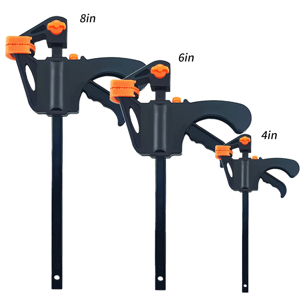Serre-joints de menuisier style F 4/6/8 pouces - Ensemble de barres de travail rapides en nylon pour la connexion de verre et de panneaux en bois - Serre-joints portables