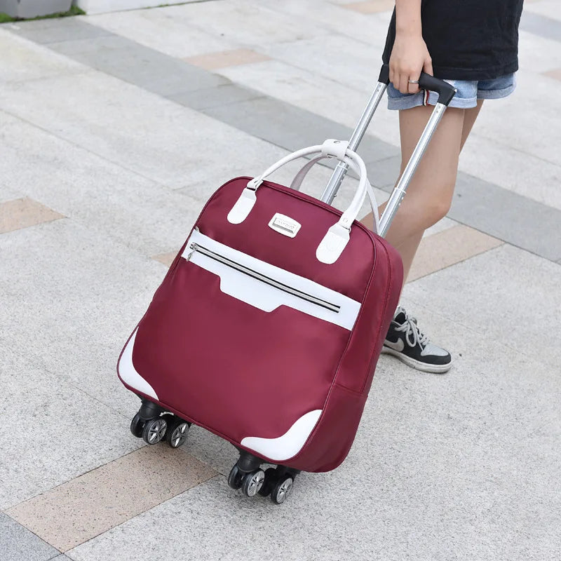 Fashion Rollkoffer Damen 4 Räder Spinner Reisetaschen Herren Geschäftsreise-Taschen Oxford-Koffer Wasserdichte Trolleys