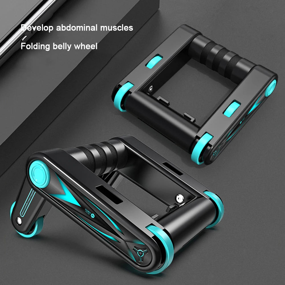 Roulette abdominale pliable pour hommes, rouleau abdominal pour femmes, support de pompes pour la maison, support de pompes