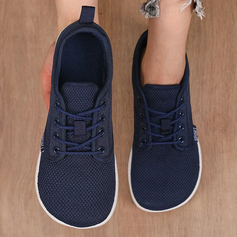 2025 Summer Men's Running Shoes Barefoot Fitness Mesh Sports Shoes Women Flat Bottom Wide Foot Shoes Slow Running Brand Sneakers