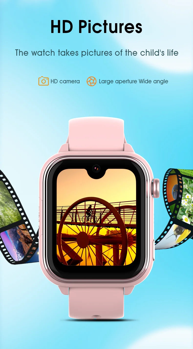 Montre intelligente GPS Wonlex KT37 pour enfants avec assistant vocal IA, application de surveillance, suivi de localisation WiFi, appel vidéo 4G