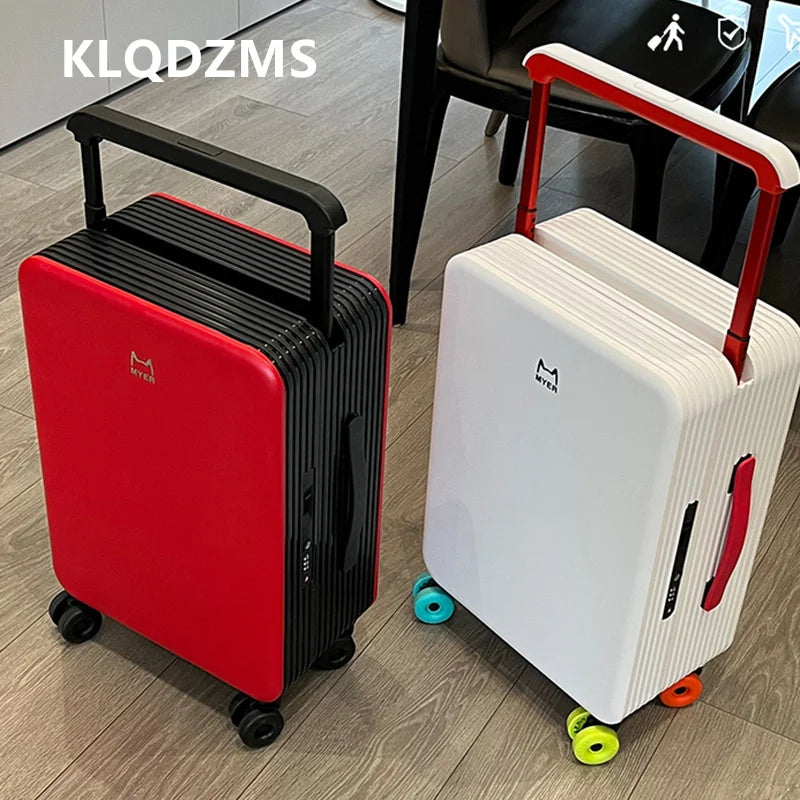 Valise PC KLQDZMS 20"24Inch, Grande capacité, Boîte d'embarquement, Valise à roulettes pour femme, Valise à code pour homme avec roues, Bagages roulants