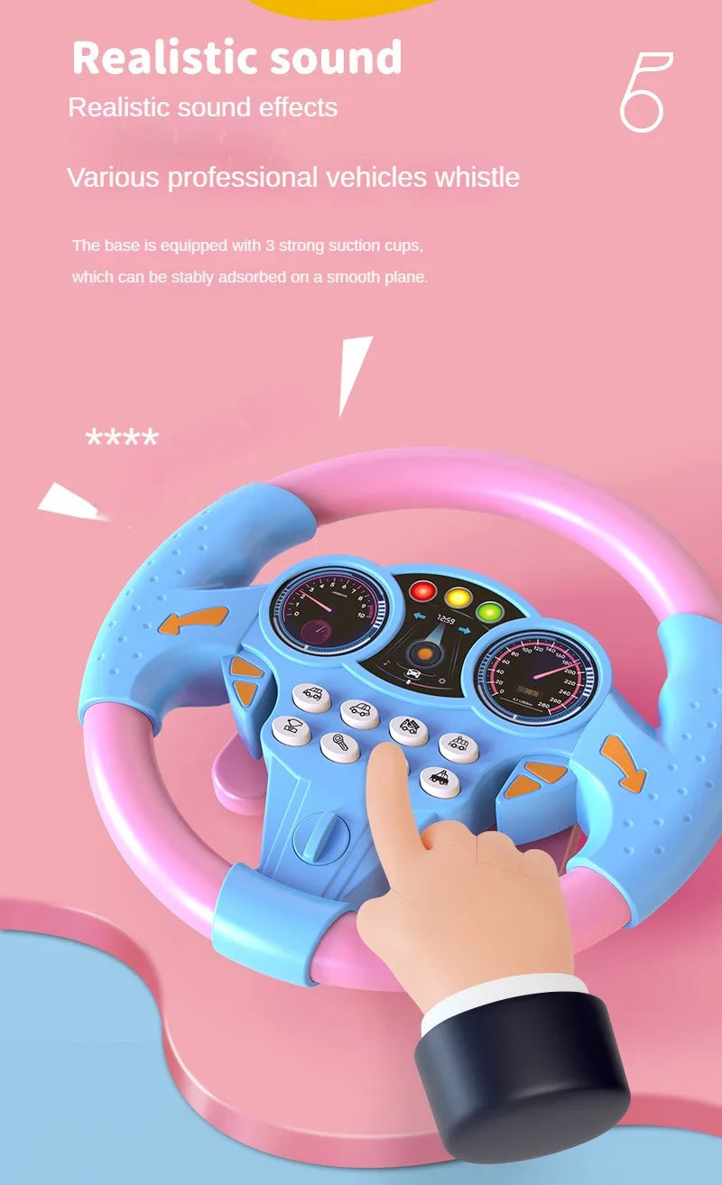 Kleinkind Glänzende Simulation Lenkrad Spielzeug Kinder Spielzeug Früherziehung Beifahrer Kinderwagen Lenkrad Sprachspielzeug
