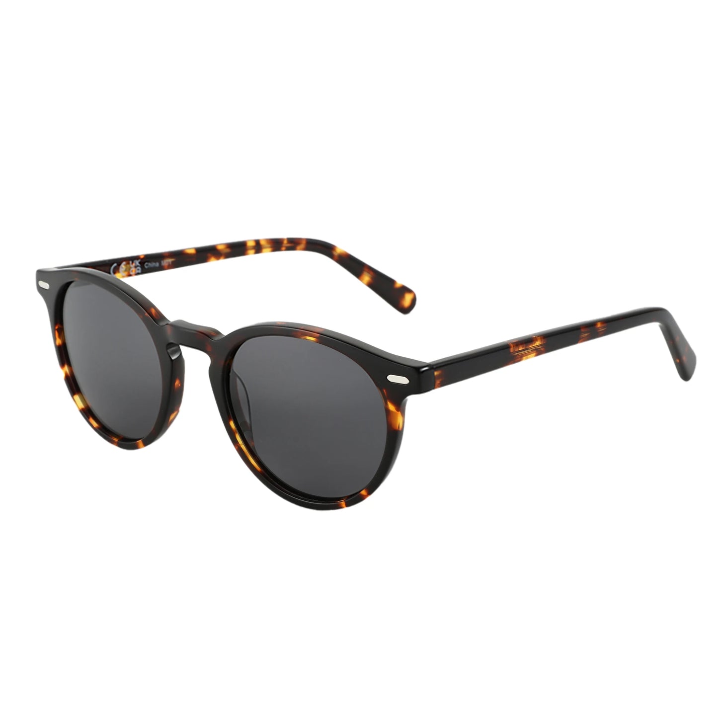ZENOTTIC Beliebte runde Korrekturbrille für Outdoor-Enthusiastinnen, Azetat, polarisiert, UV400, Gleitsicht