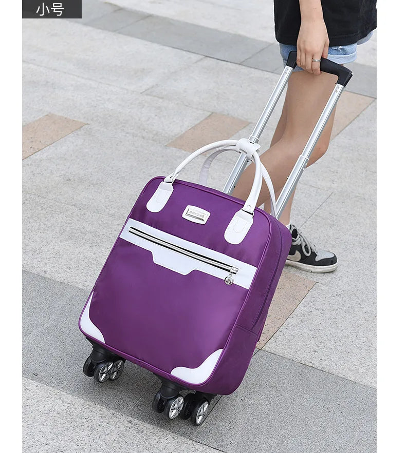 Fashion Rollkoffer Damen 4 Räder Spinner Reisetaschen Herren Geschäftsreise-Taschen Oxford-Koffer Wasserdichte Trolleys