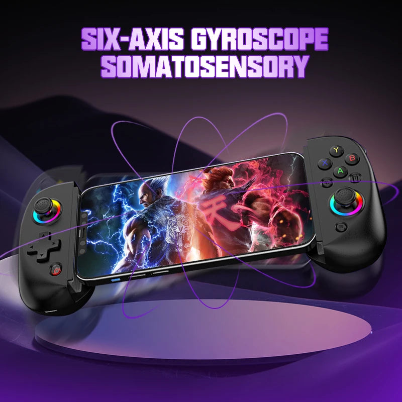 VILCORN D8 Gaming Dual-Hall-Effekt RGB Controller Streaming Gamepad für Tablet Android PS4 Switch PC Joystick