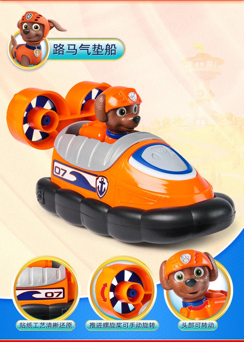 Nouveau véhicule original PAW PATROL voiture Ryder Tracker Everest Chase Rex Skye Rocky Marshall Zuma Figurine jouet cadeau d'anniversaire pour enfant