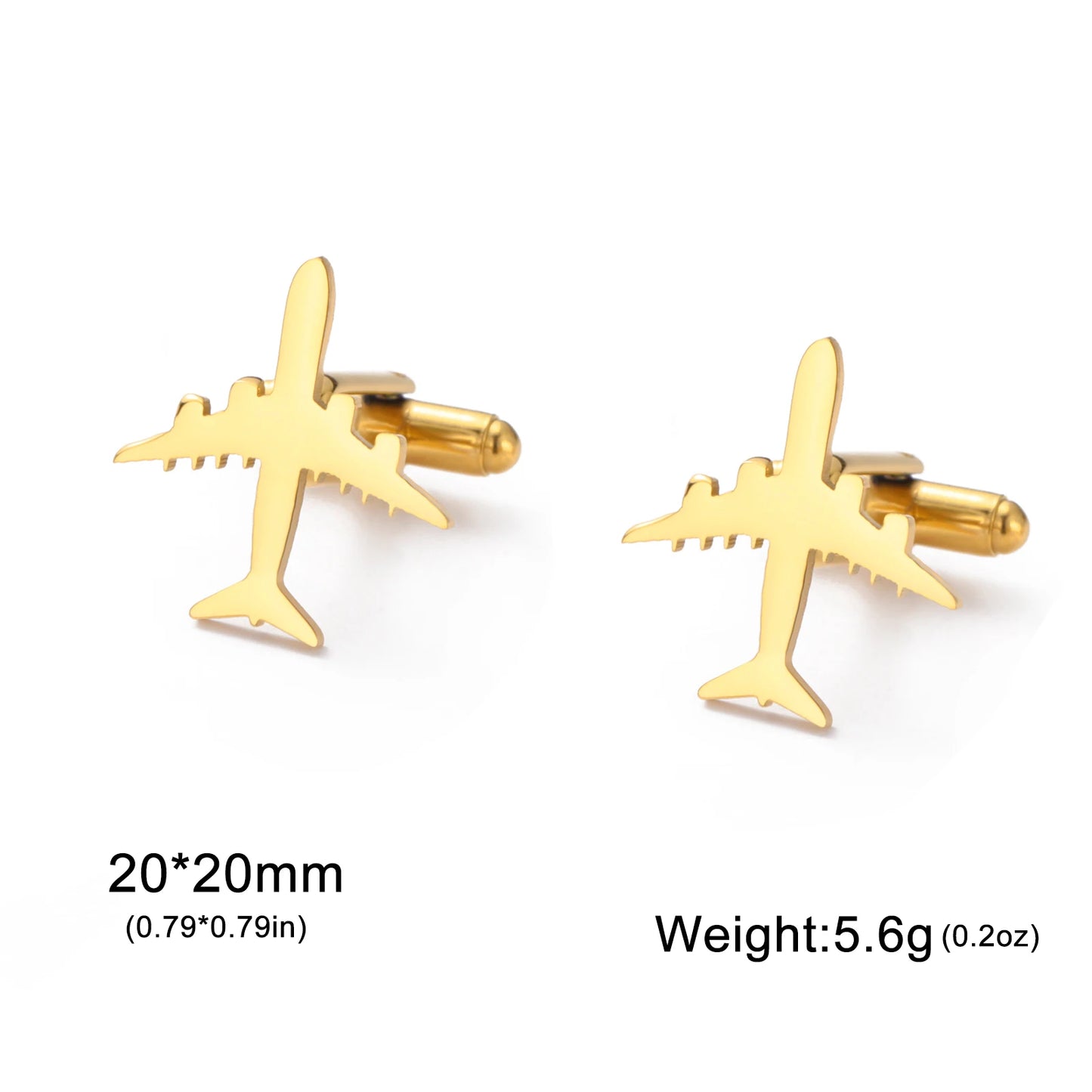 Boutons de Manchette Avion Cazador pour Homme Accessoires Cadeau Pilote Boutons de Manchette de Chemise en Acier Inoxydable Vente en Gros Mariage Anniversaire Tendance