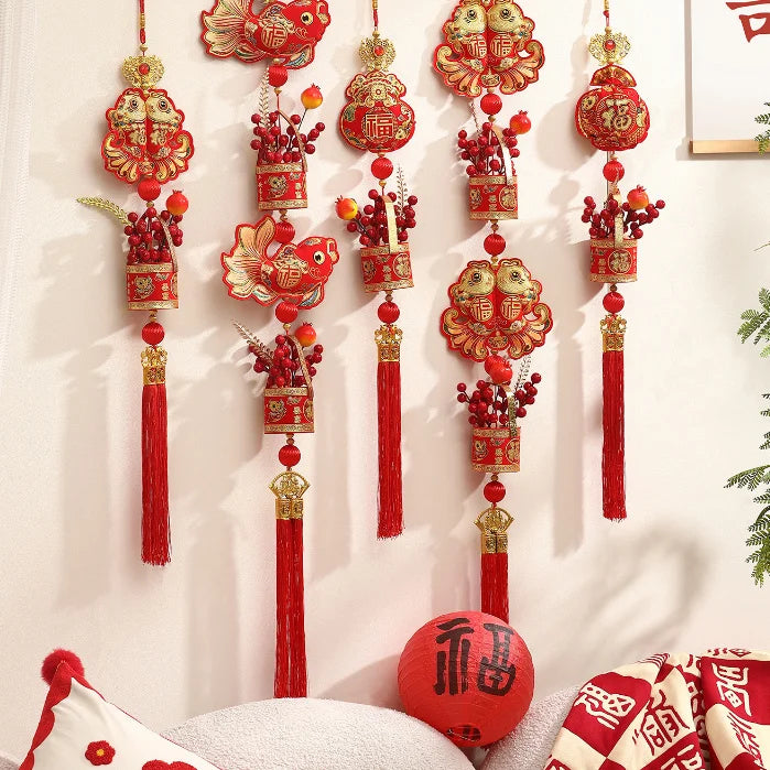 Chinesisches Neujahr 2026 Dekorationen Chinesisches Frühlingsfest Hängender Anhänger Tür Wand Ornament Traditionelle chinesische Raumdekoration