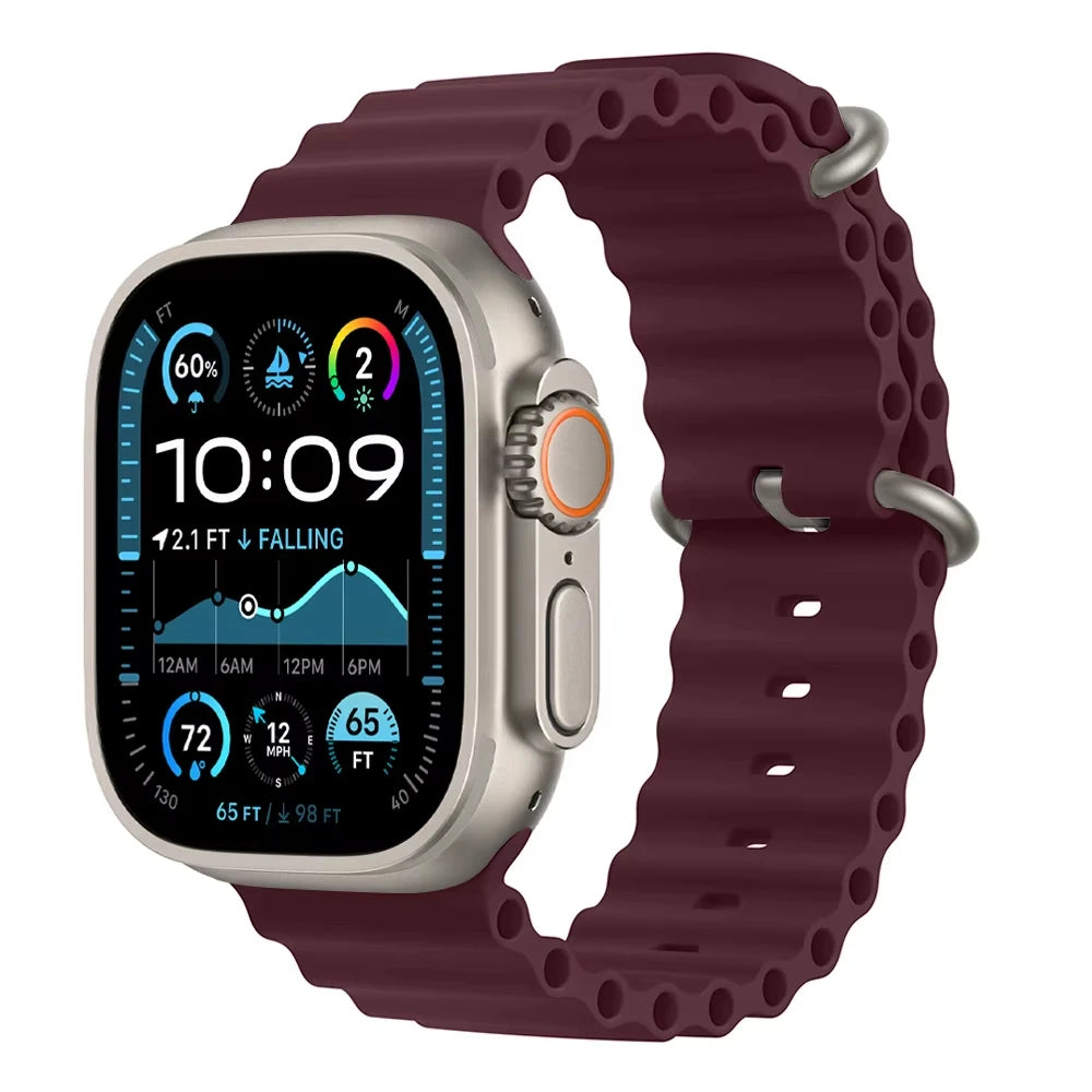 Offizielles Ocean Armband für Apple Watch Ultra 3 2 49mm 46mm 44mm 40mm 42 41 45 Sportarmband iWatch Series 11 10 9 7 8 6 SE3