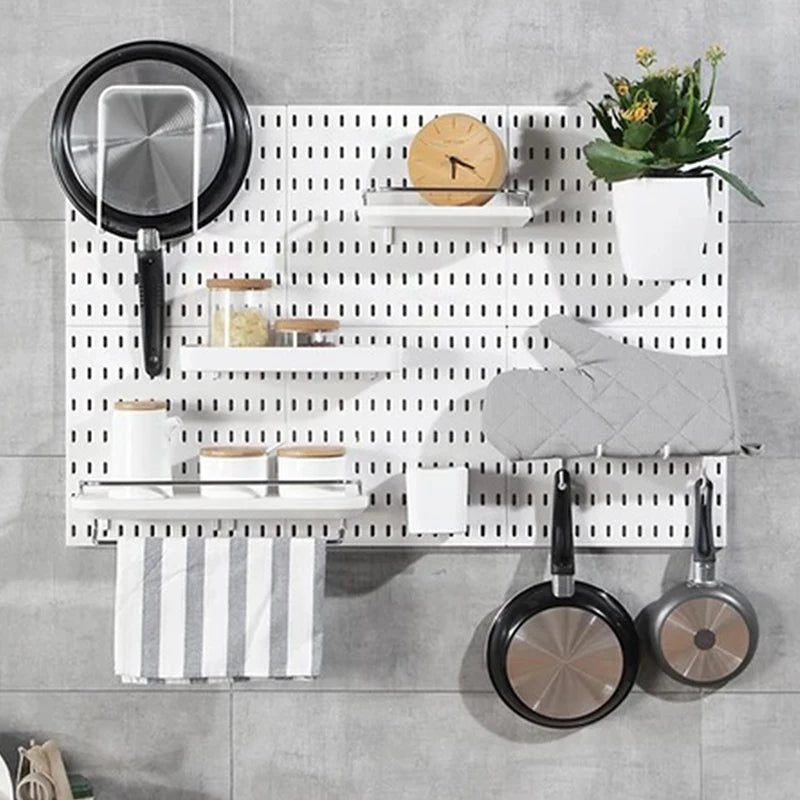 Wall Shelf Pegboard Display DIY Pegboard Kit Hole Board For Wall Panels Home Decor Hanging Shelf Decoration
