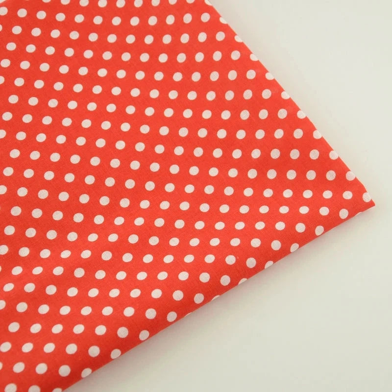 Dünne, schöne Baumwollstoffe mit Tupfen, Meterware, günstige Stoffe als Meterware im Angebot, für Näharbeiten, Puppen, Bastelmaterial