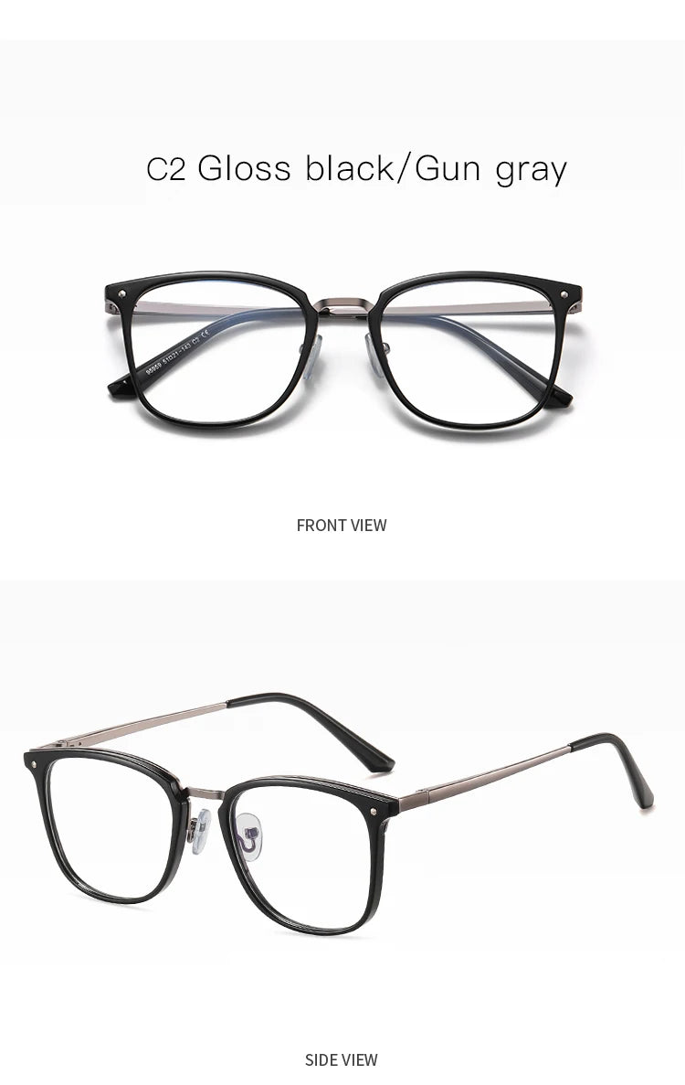 JMISUS Fashion Square Progressive Gleitsichtbrille Herren Damen Photochrome Optische Brille Mehrstärken-Gläser zum Lesen und für den Computer