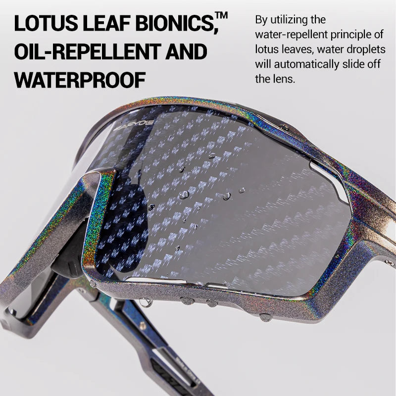 KAPVOE Nouvelle Technologie Nano Lentilles Lunettes de Cyclisme Lunettes de Soleil Sportives de Plein Air Vélo Hommes Femmes VTT Bicyclette UV400 Lunettes