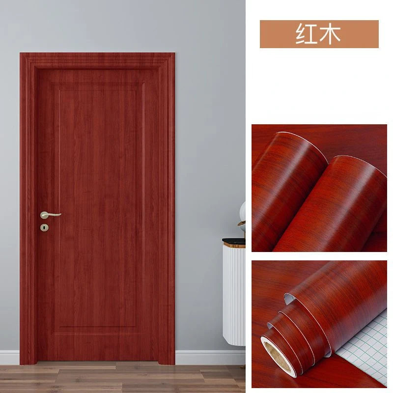90CM Width Wood Grain PVC Wallpaper for Door Wardrobe Cupboard Table Furniture Waterproof Self Adhesive Stickers Home Decor Film
