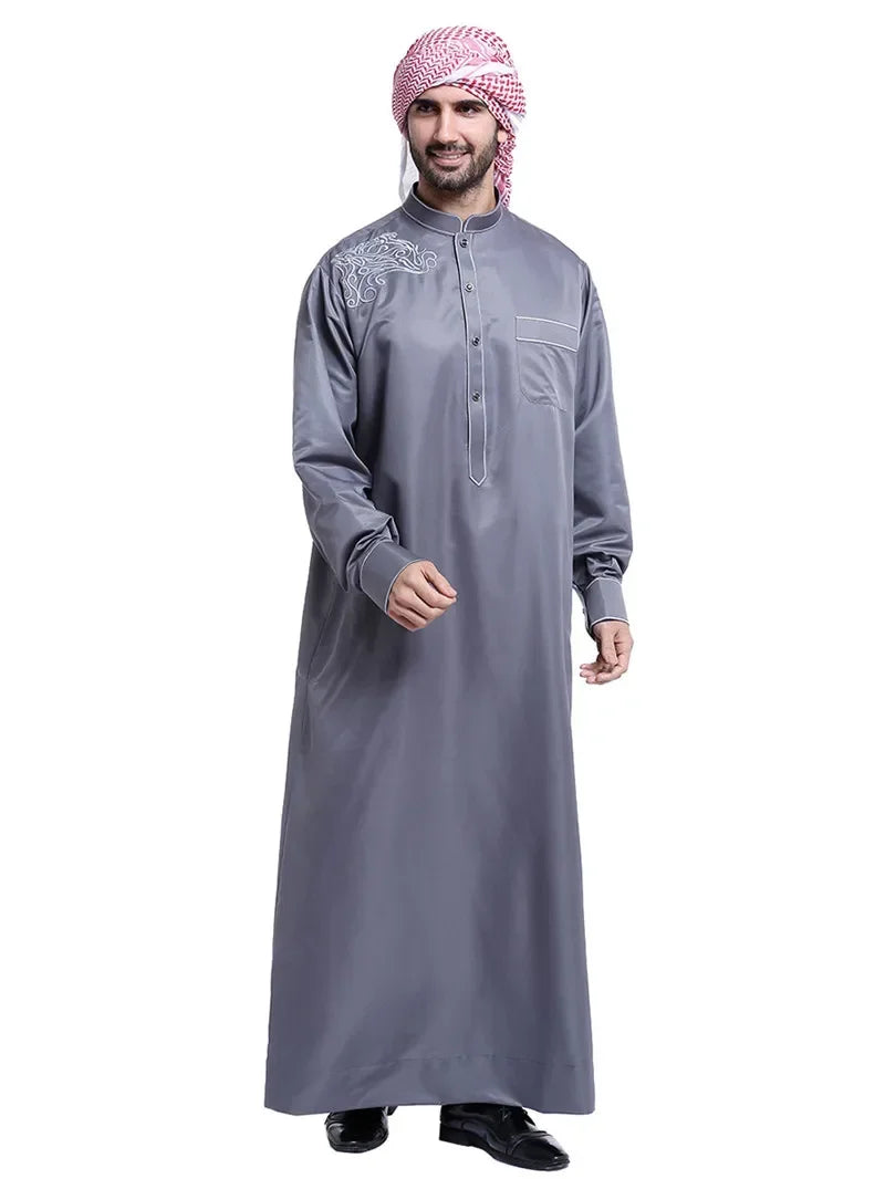 Eid Ramadan Arab Robe Men Saudi Caftan Jubba Thobe Kaftan Middle East Islam Clothes Muslim Abaya Dubai Dress Djellaba Dishdasha