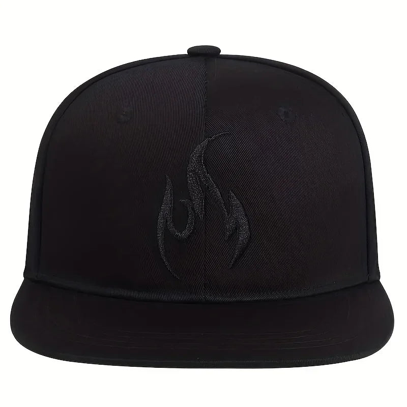 Unisex Flammenstickerei Hip-Hop-Mützen Frühling Herbst Outdoor Verstellbare Freizeit-Baseballkappen Trucker-Mützen Sonnenhut