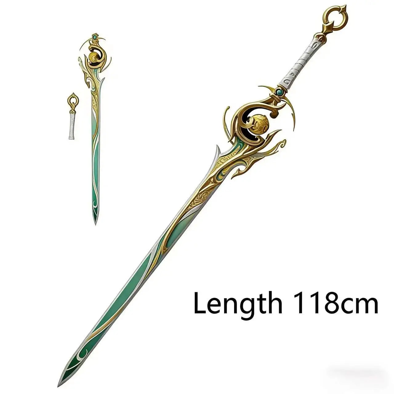 ZIBAI Cos Épée Cheval Blanc Longueur 118CM Armes Jeu Genshin Impact Accessoire de Cosplay Halloween Noël Fête Costume Accessoires