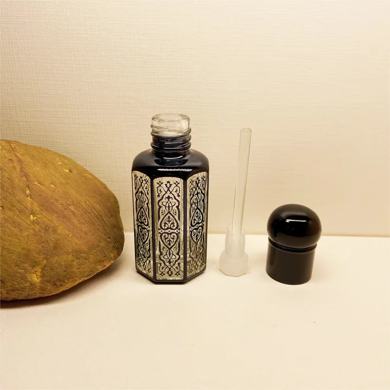 3/6/12ml Luxus nachfüllbare Ätherische Öle Flaschen Leere Parfümflasche Tragbare Tropfflasche Vintage Bronzefarbener Flüssigkeitsbehälter