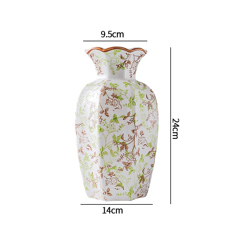 Vase à fleurs en céramique, Centre de table décoratif, Vase esthétique, Vases pour plantes hydroponiques, Ornement de bureau, Décoration d'intérieur