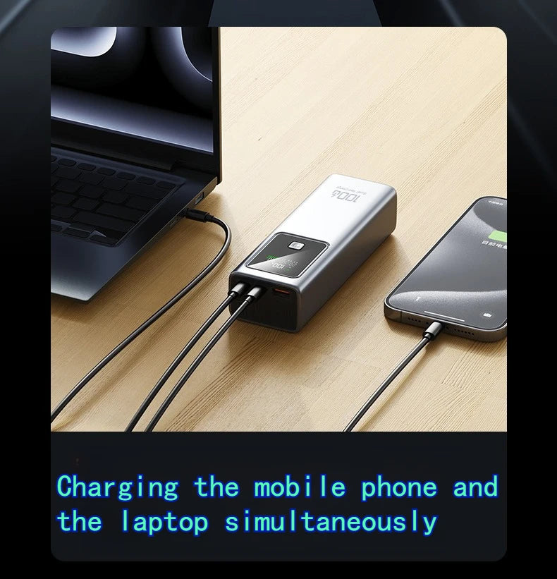 20000MAh 100W Power Bank, Fast Charging Large Capacity Long-lasting Mobile Phone Charging Laptop Portable Outdoor Power Bank