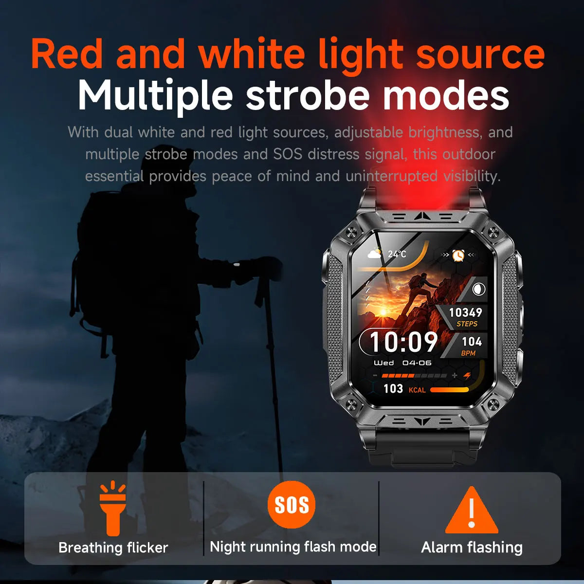 Montre connectée homme 2026 avec batterie ultra-large intégrée de 1400 mAh, GPS extérieur, écran AMOLED de 2,01", étanche 10 ATM, appel BT