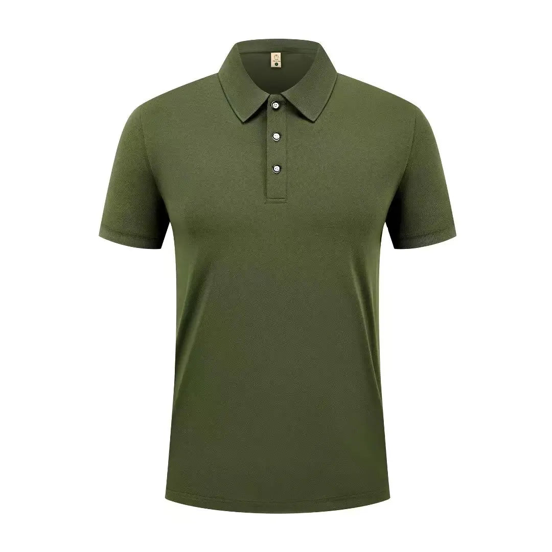 Summer Casual Sports Quick-drying Lapel Short-sleeved POLO Shirt 23 Solid Color Shirt Cycling Suit Fitness Suit For Men S-4XL