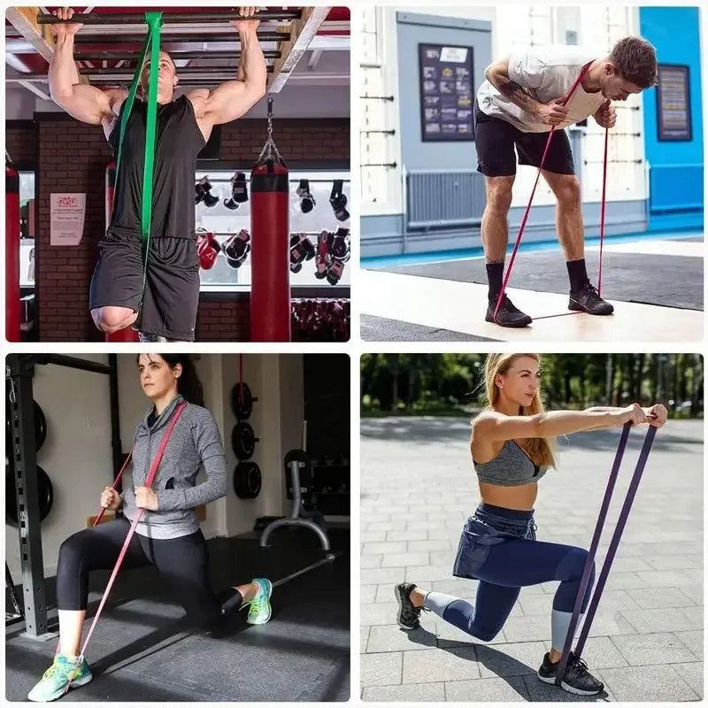 Unisex Fitnessband Klimmzug-Gummibänder Widerstandsschlaufen Energie-Set Heim-Fitnessstudio-Workout Expander Stärkung Training