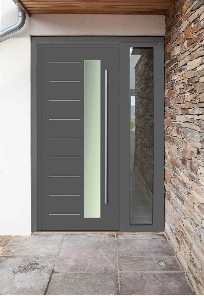 Portes Antivol pour Maison Portes de Sécurité Métalliques Vente en Gros Entrée Porte Principale à Rupture de Pont Thermique en Alliage d'Aluminium Porte Extérieure d'Entrée