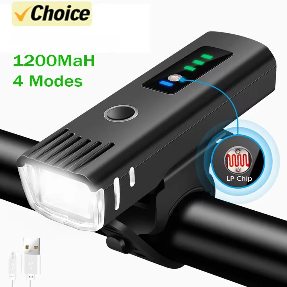 1000LM Bicycle Led Front Light LED USB Rechargeable Smart Sensor Rear Light Waterproof Bright Flashlight Safety Cycling Lights