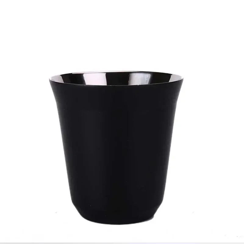 Tasses à espresso 80 ML/160 ML en acier inoxydable 304, tasses à café isothermes à double paroi, lavables au lave-vaisselle, tasses de petite capacité