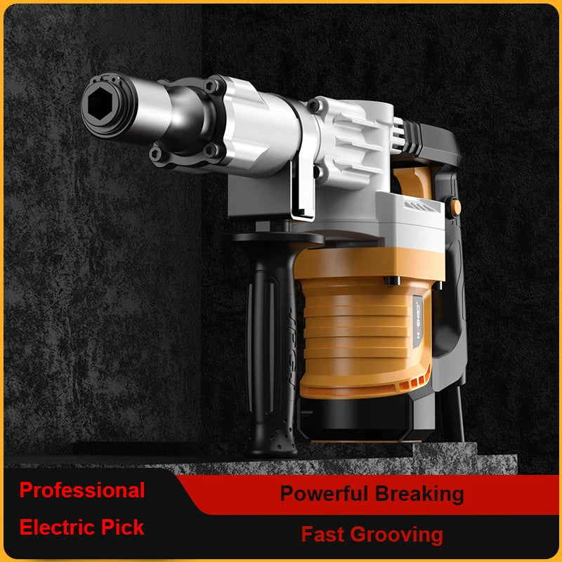 Marteau perforateur électrique 2400W multifonction – Marteau-piqueur électrique 220V – Brise-béton – Perceuse à percussion haute puissance