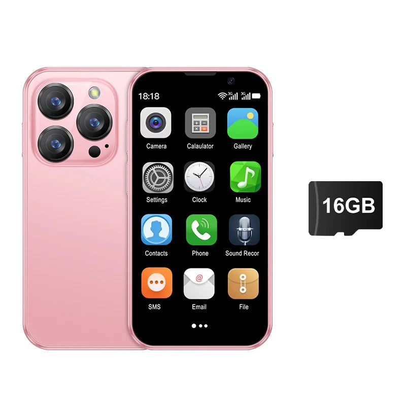 Mini Smartphone SERVO 16SE 16 Go ROM Android 9.0 Wifi Double SIM Veille Play Store 3G WCDMA Petit Téléphone Portable Intelligent 3.0" Nouvelle Version