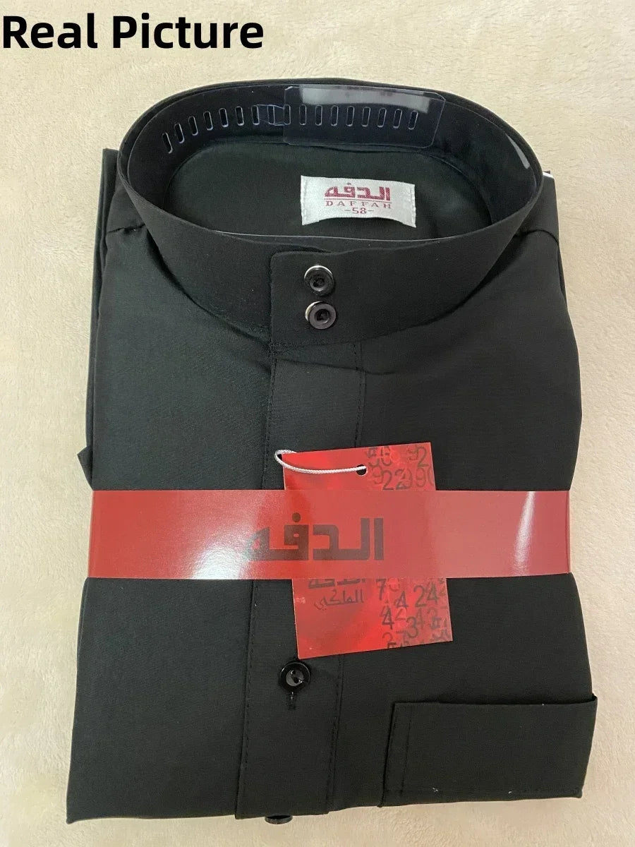 Neu 2025 Naher Osten Muslim Männer Kleid Langarm Jubba Thobe Ramadan Eid Dishdasha Robe Muslimisch Islamische Kaftane Arabische Kleidung