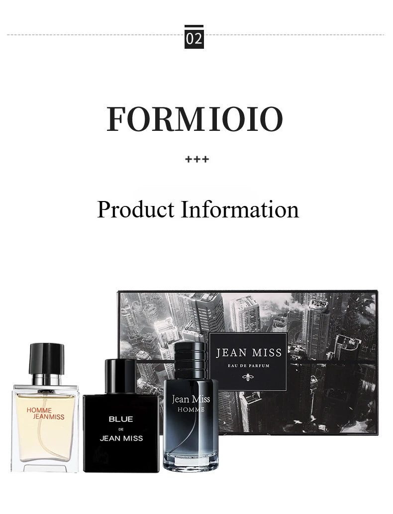 Wild Herren Parfüm Geschenkset 3*30ml Lang Anhaltendes Cologne für Männer Maskuliner Duft Eau De Toilette Kit Herren Tägliches Körperspray Box