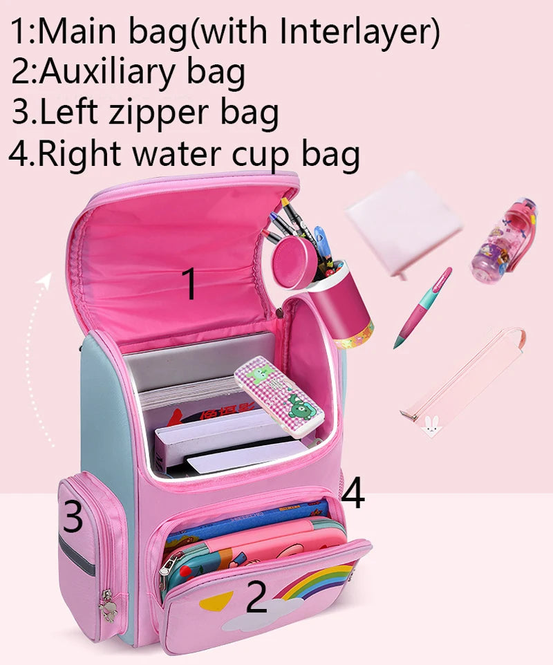 Kinderrucksack für Mädchen Einhorn Kinderrucksack Regenbogenaugen Schultasche Teenager Mädchen Rucksack für Reisen Wasserdicht Mochilas